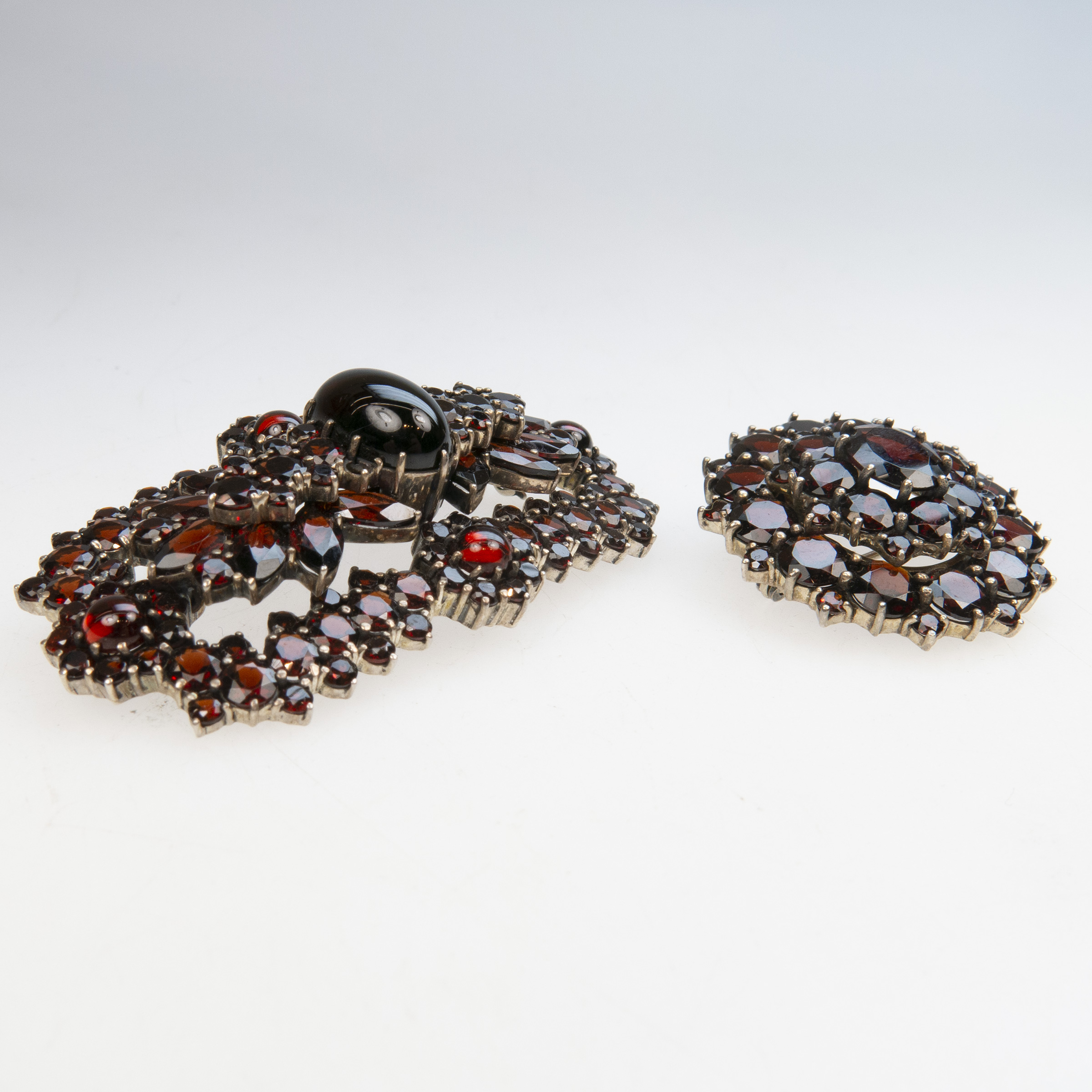 Two Czech Sterling Silver Brooches