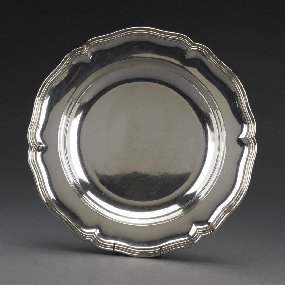 Continental Silver Circular Dish, early 20th century