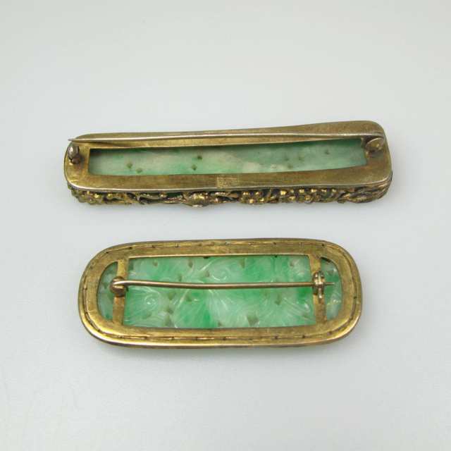 2 Silver Gilt Brooches