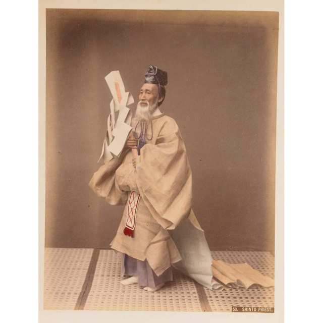 Fifty Tinted Photographs in a Lacquered Album, Meiji Period, circa 1870