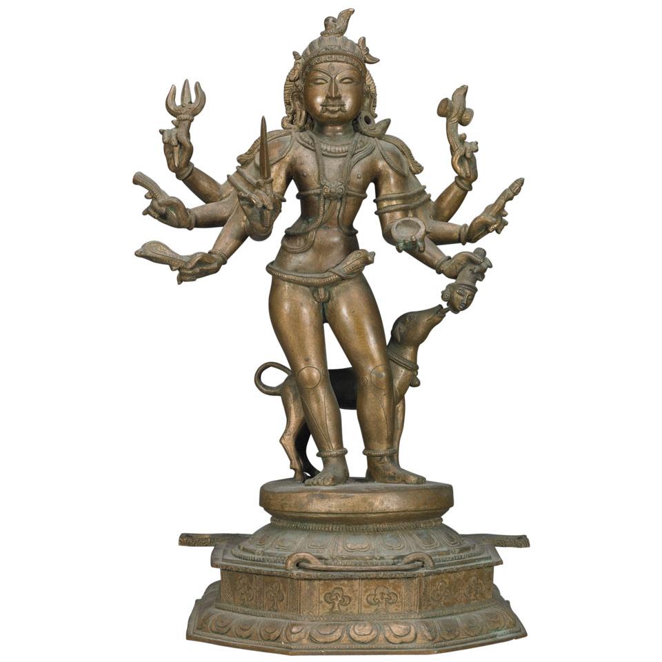 Bronze Tamil Nadu Figure of Shiva, Late Nayak Period, 19th Century