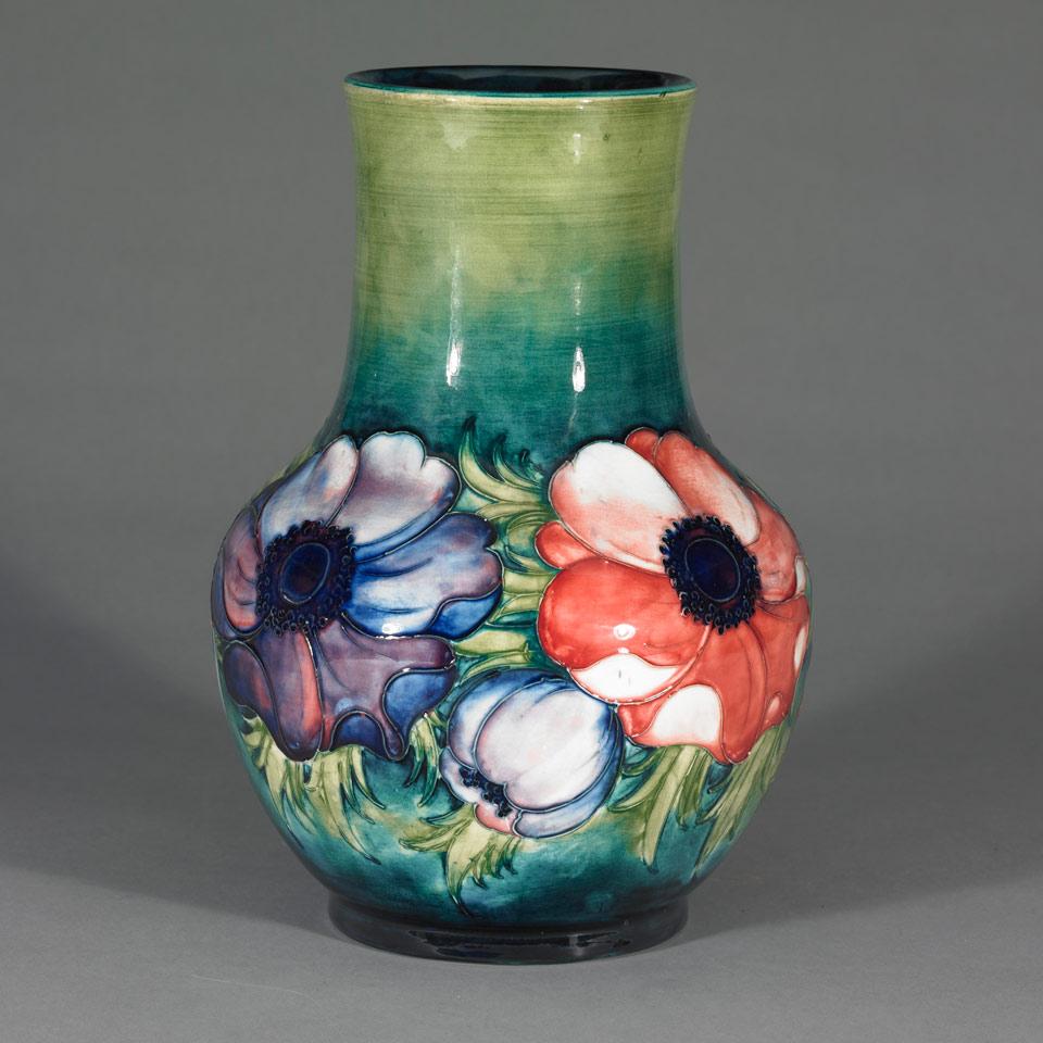 Moorcroft Anemone Vase, dated 1946