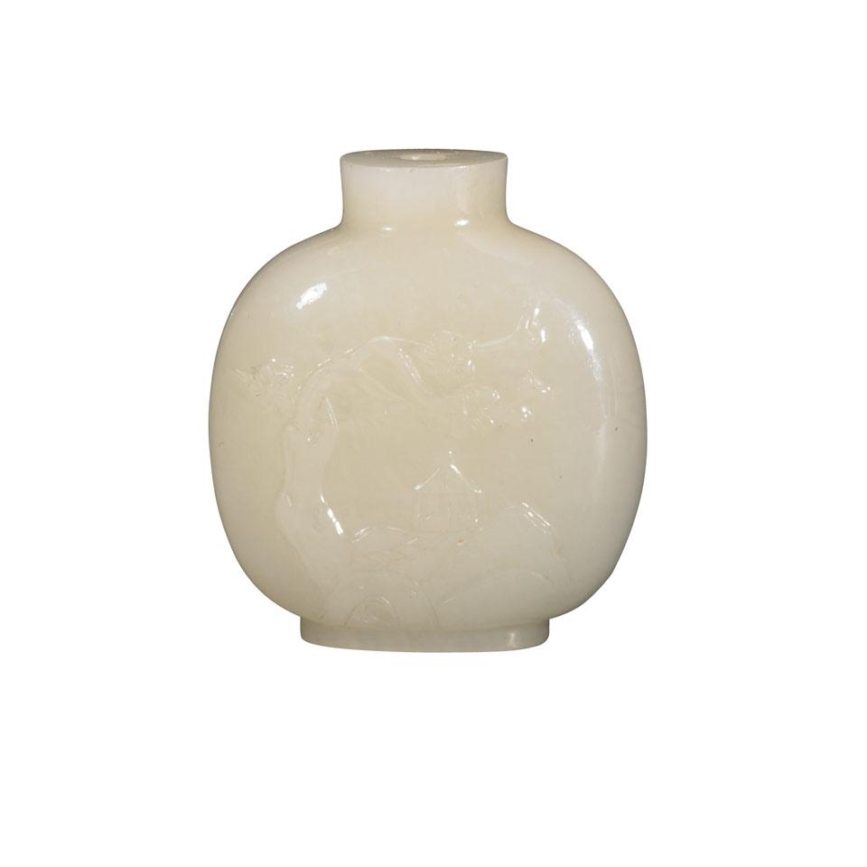 White Jade Snuff Bottle, Qing Dynasty, 19th Century