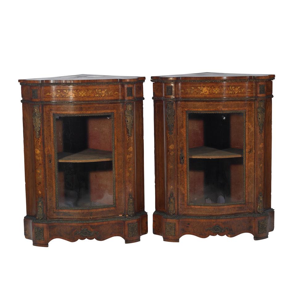 Pair of French Corner Cupboards