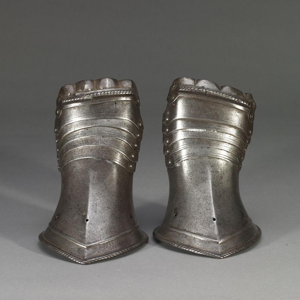 Pair German Gauntlets, 16th century