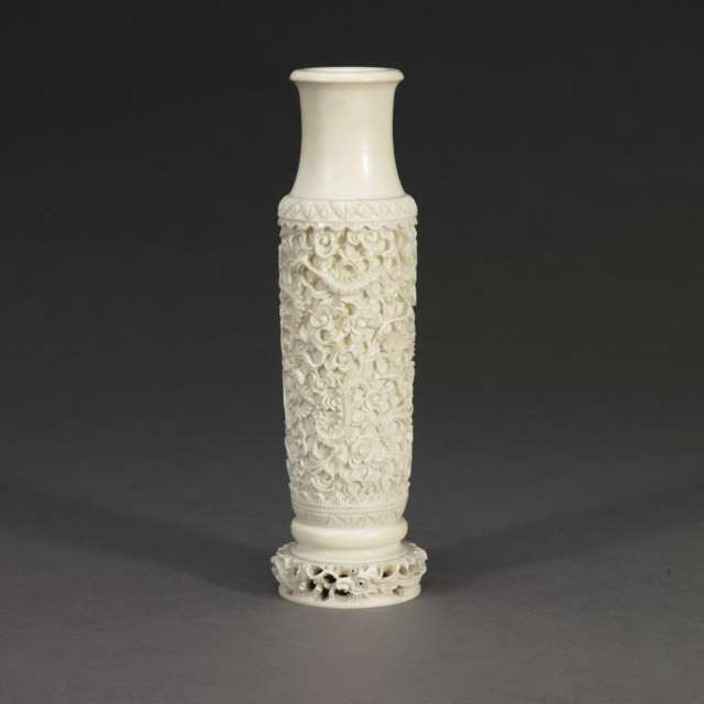 Ivory Carved Dragon Vase