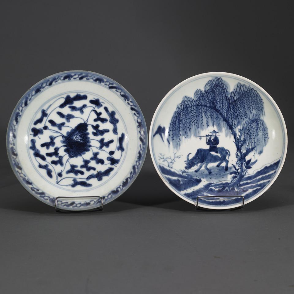 Two Blue and White Plates