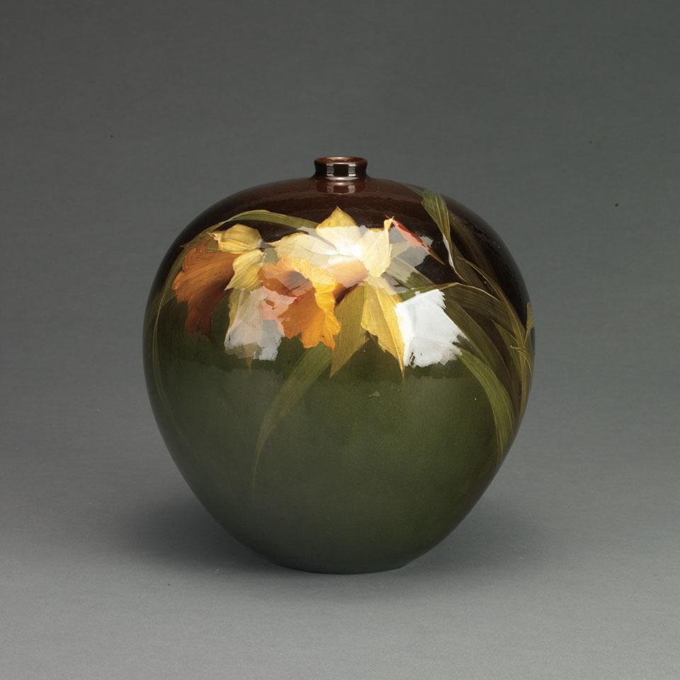Weller Daffodil Vase, Lillie Mitchell, c.1900