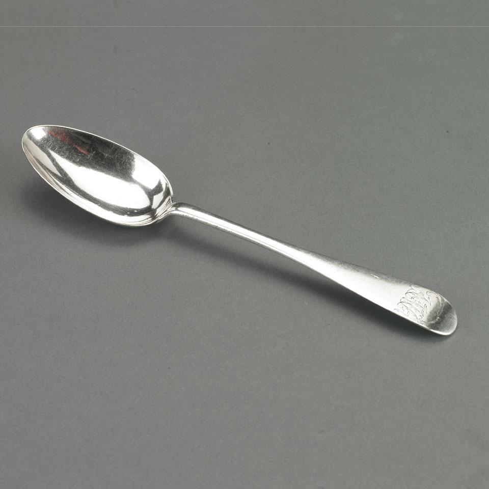 Scottish Provincial Silver Table Spoon, Thomas Borthwick, Inverness, c.1775