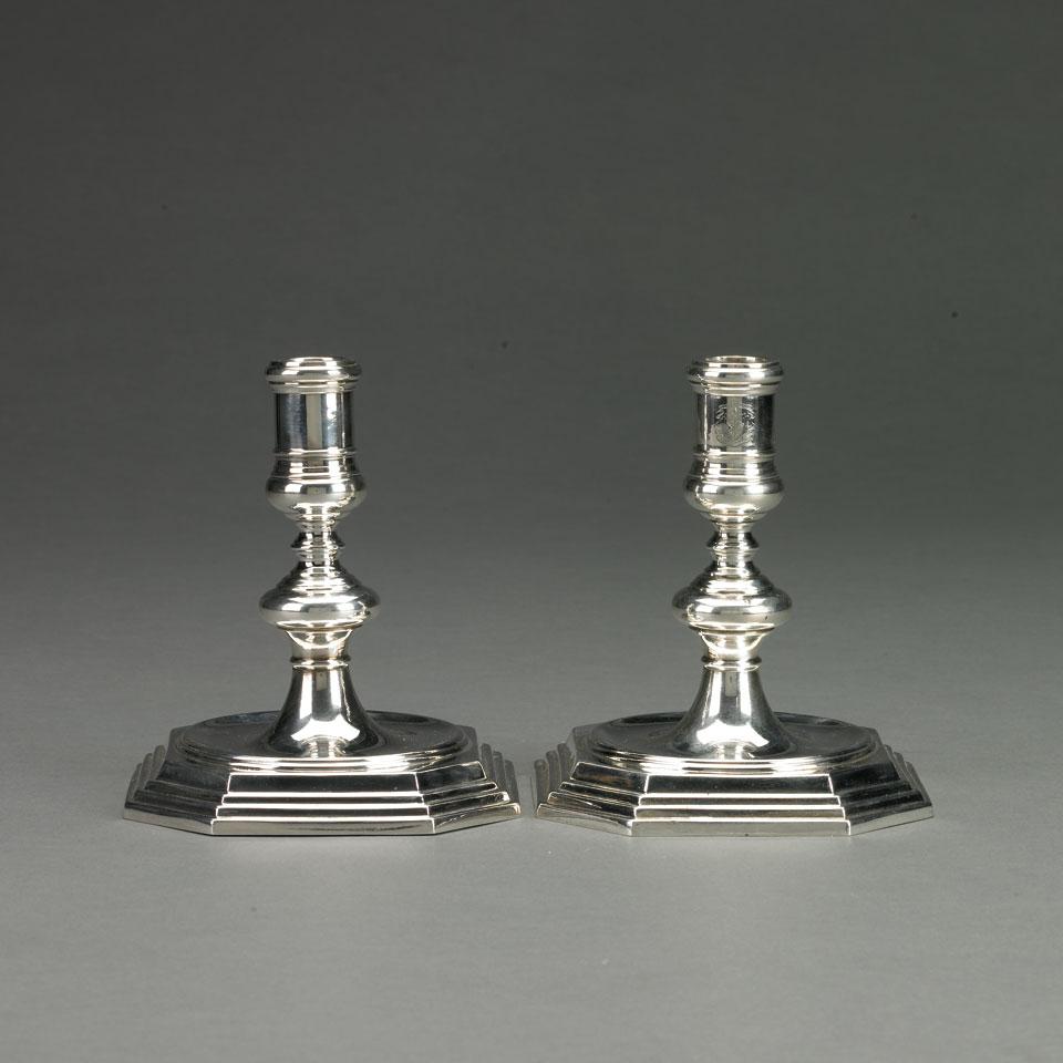 Pair of Canadian Silver Candlesticks, Henry Birks & Sons, Montreal, Que., 1946