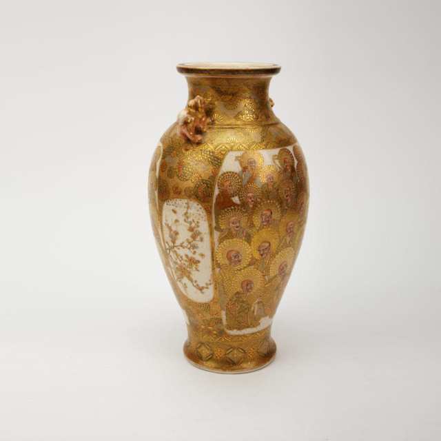 Satsuma ‘Rakan’ Vase, Circa 1900