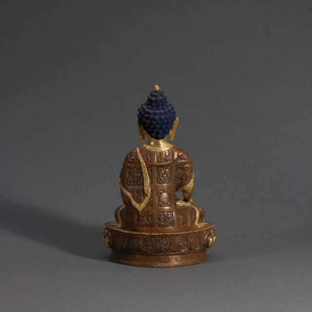 Gilt Copper Alloy Figure of Buddha Shakyamuni 