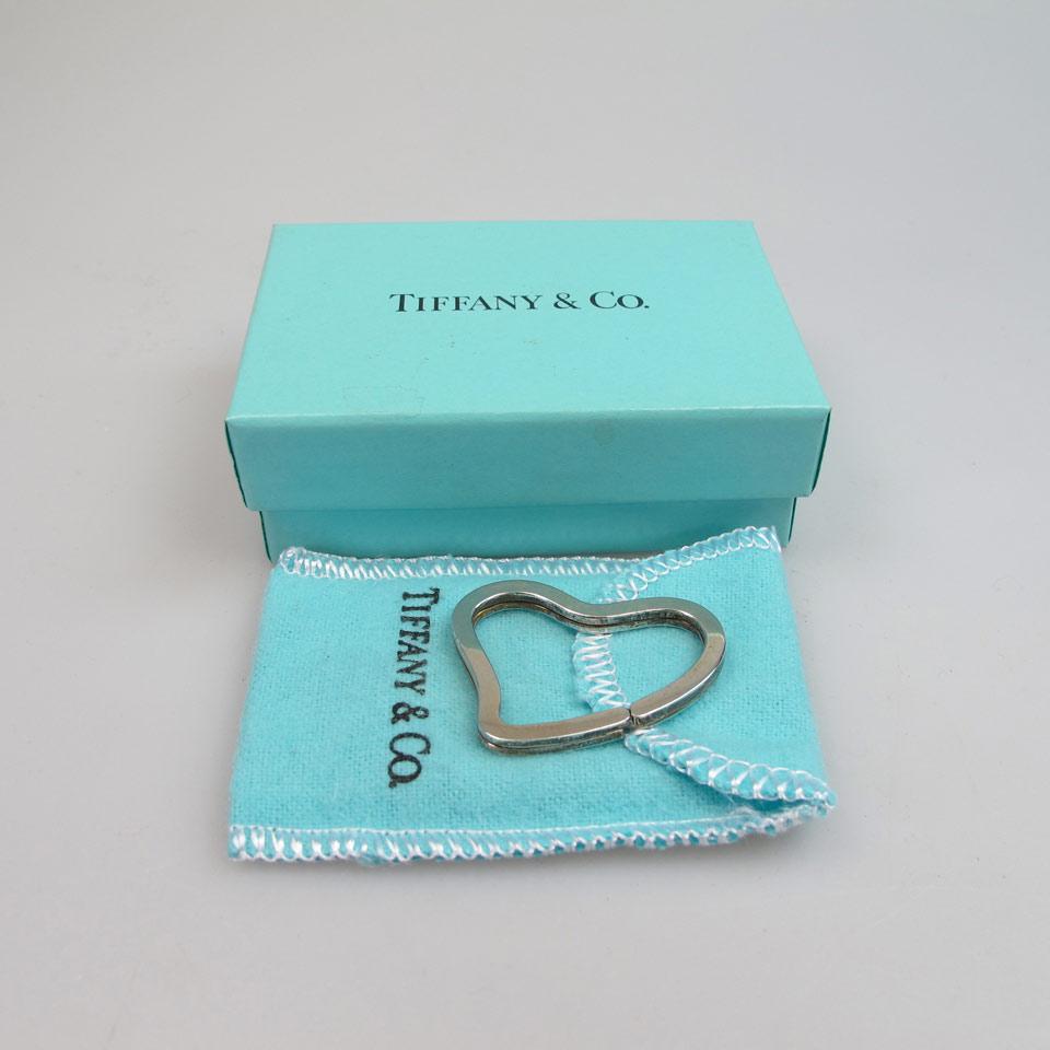 Tiffany & Co. Elsa Peretti Sterling Silver Open Heart Key Ring