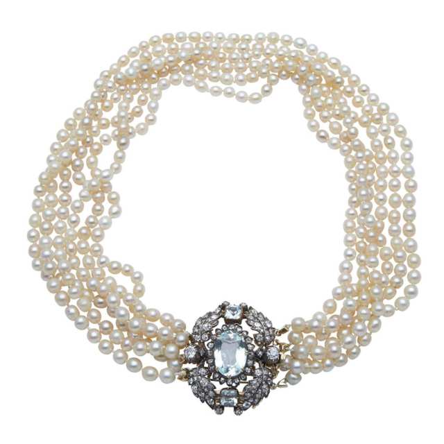 Six Strand Pearl Necklace